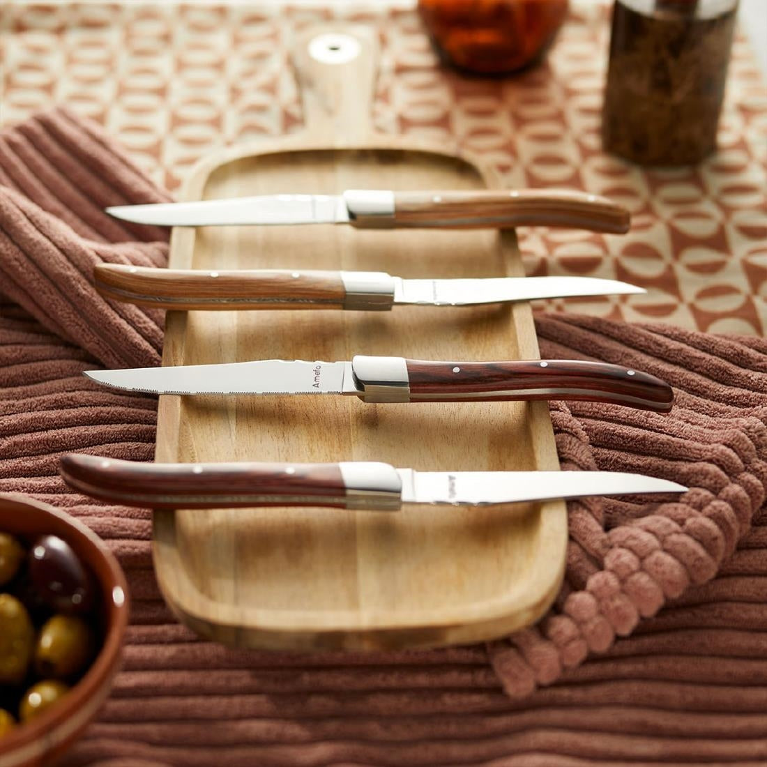 Amefa Royal Steak Knives Light Wood (6 Pack)