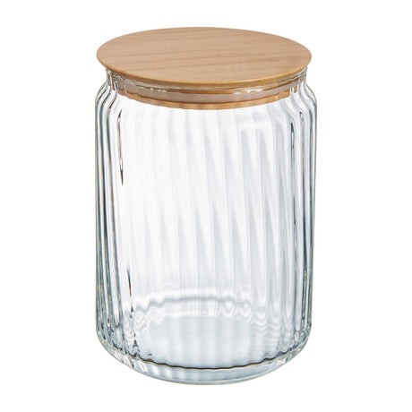 Luminarc Nova Jars with Bamboo Lids 1Ltr (6 Pack)