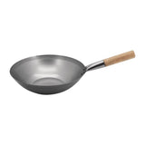 K296 Vogue Mild Steel Wok Flat Base 330mm