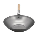 K296 Vogue Mild Steel Wok Flat Base 330mm