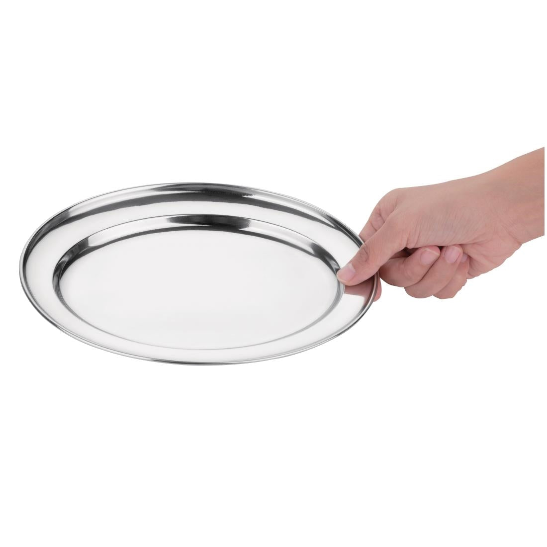 K362 Olympia Stainless Steel Oval Serving Tray 250mm K362