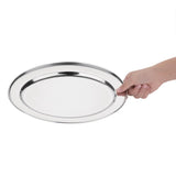 K364 Olympia Stainless Steel Oval Serving Tray 350mm K364