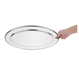 K366 Olympia Stainless Steel Oval Serving Tray 450mm K366