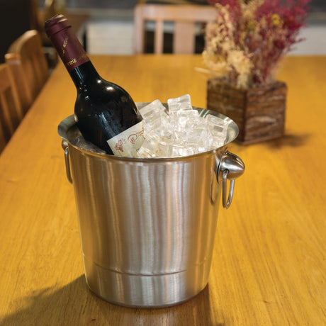 K406 Olympia Brushed Stainless Steel Wine And Champagne Bucket