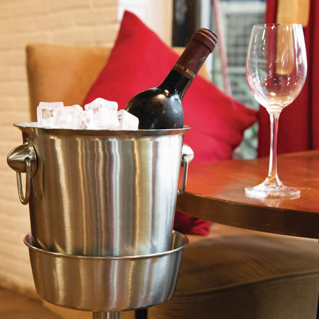 K406 Olympia Brushed Stainless Steel Wine And Champagne Bucket