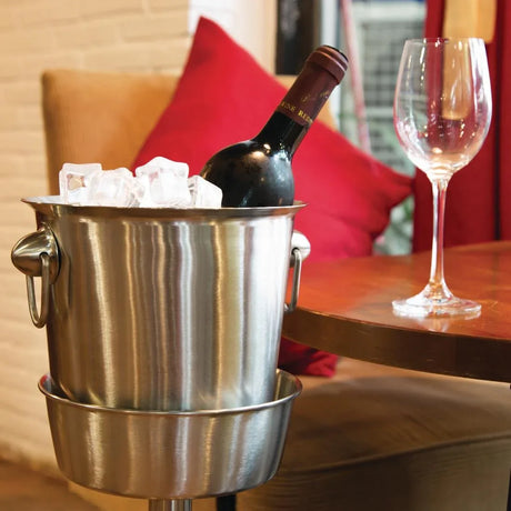 K407 Olympia Brushed Stainless Steel Wine And Champagne Bucket Stand - JD Catering Equipment Solutions Ltd
