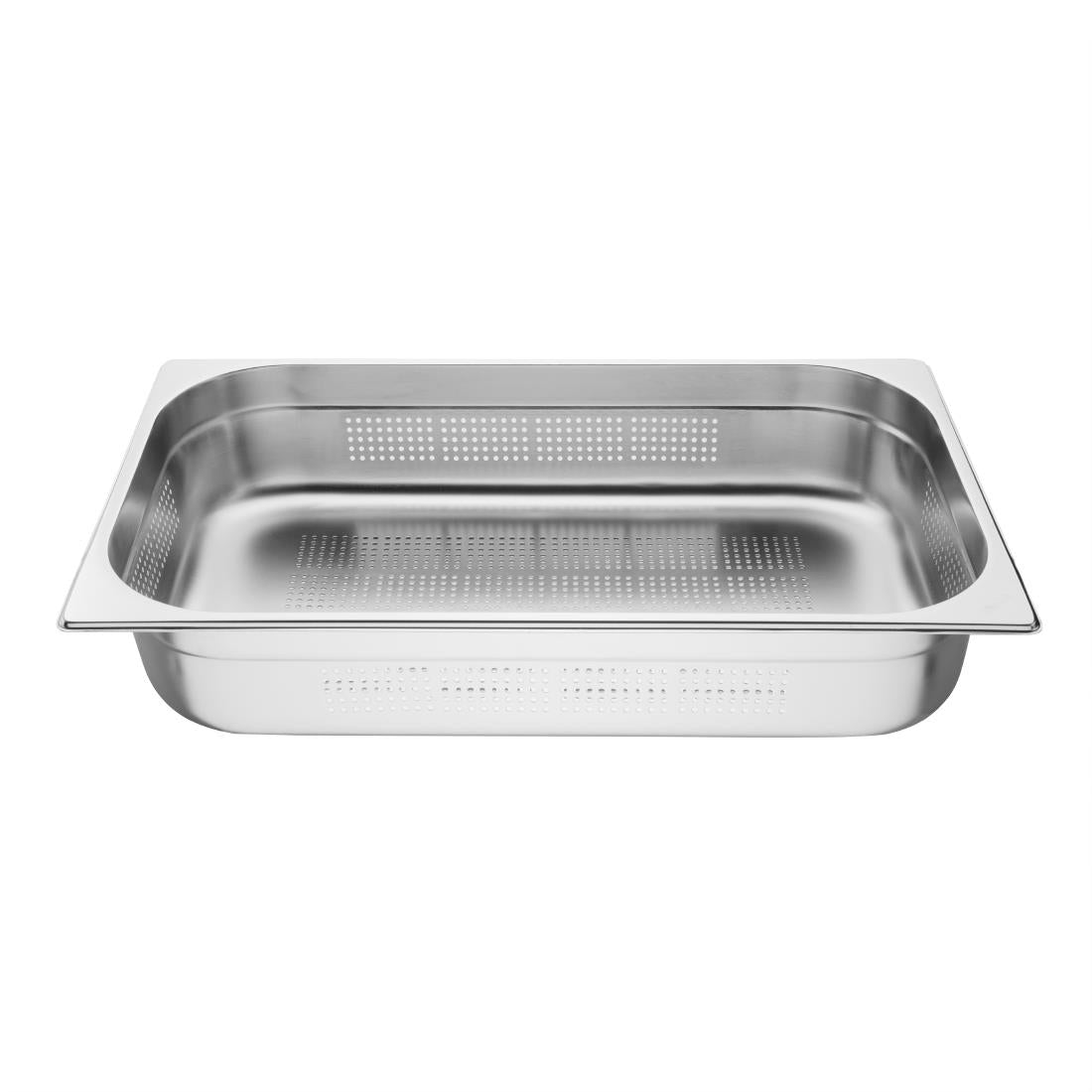 Vogue Stainless Steel Perforated 1/1 Gastronorm Pan 100mm