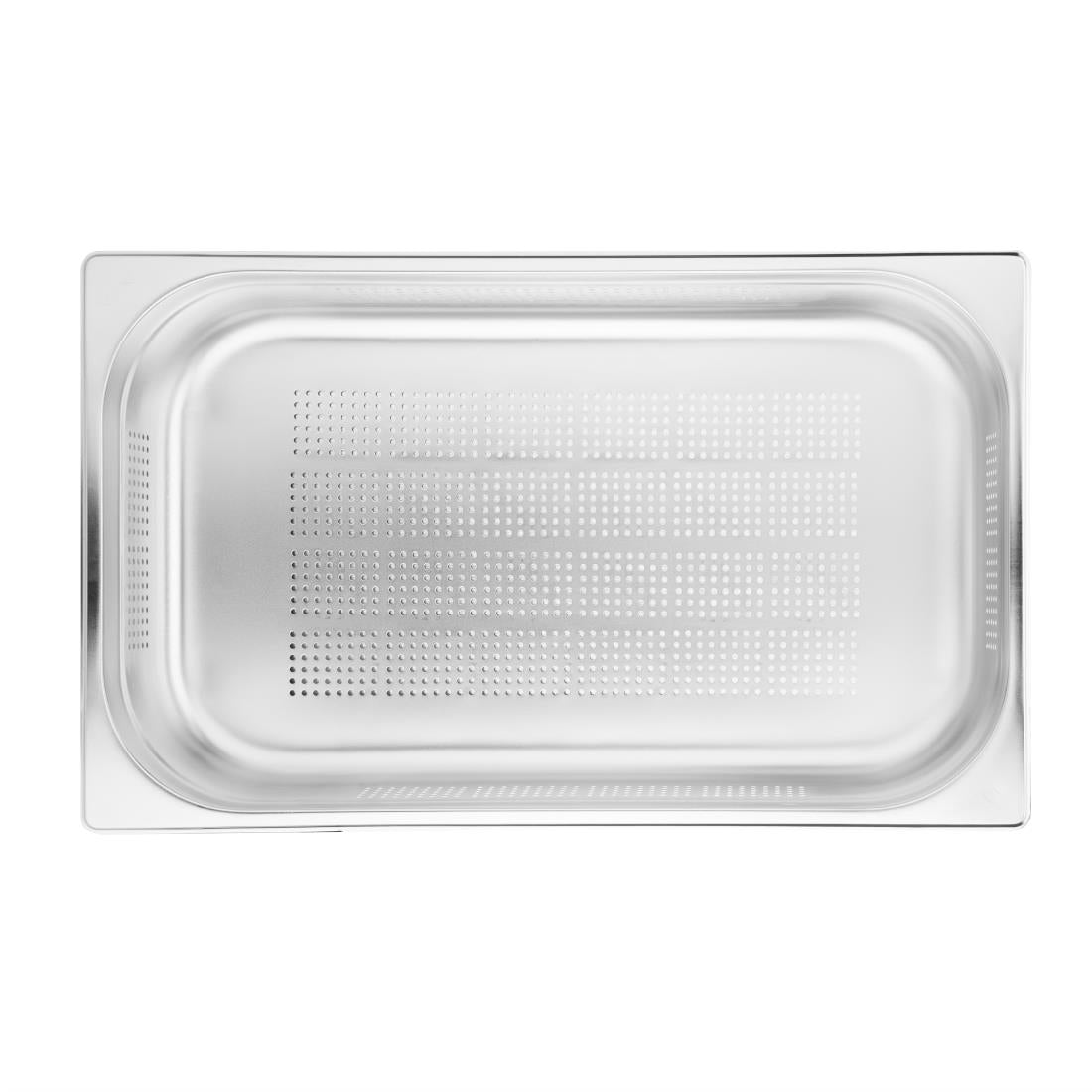 Vogue Stainless Steel Perforated 1/1 Gastronorm Pan 100mm