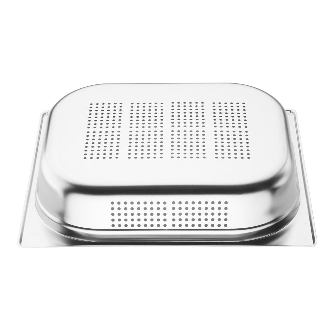 Vogue Stainless Steel Perforated 1/2 Gastronorm Pan 65mm
