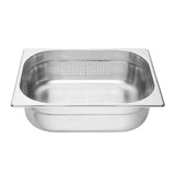 K845 Vogue Stainless Steel Perforated 1/2 Gastronorm Pan 100mm