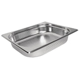 K845 Vogue Stainless Steel Perforated 1/2 Gastronorm Pan 100mm