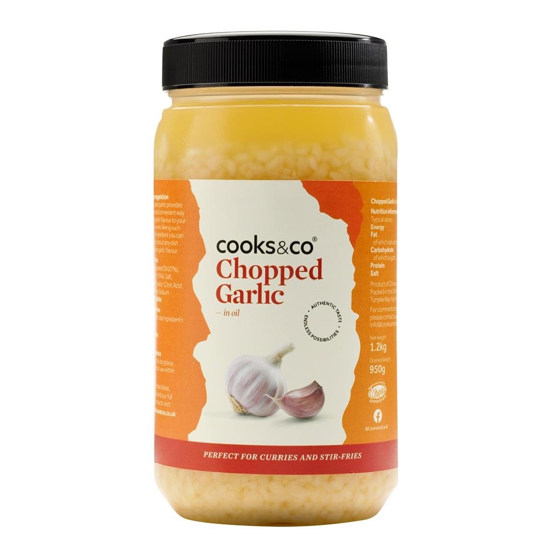 KA064 Cooks & Co Chopped Garlic in Oil 1.2kg