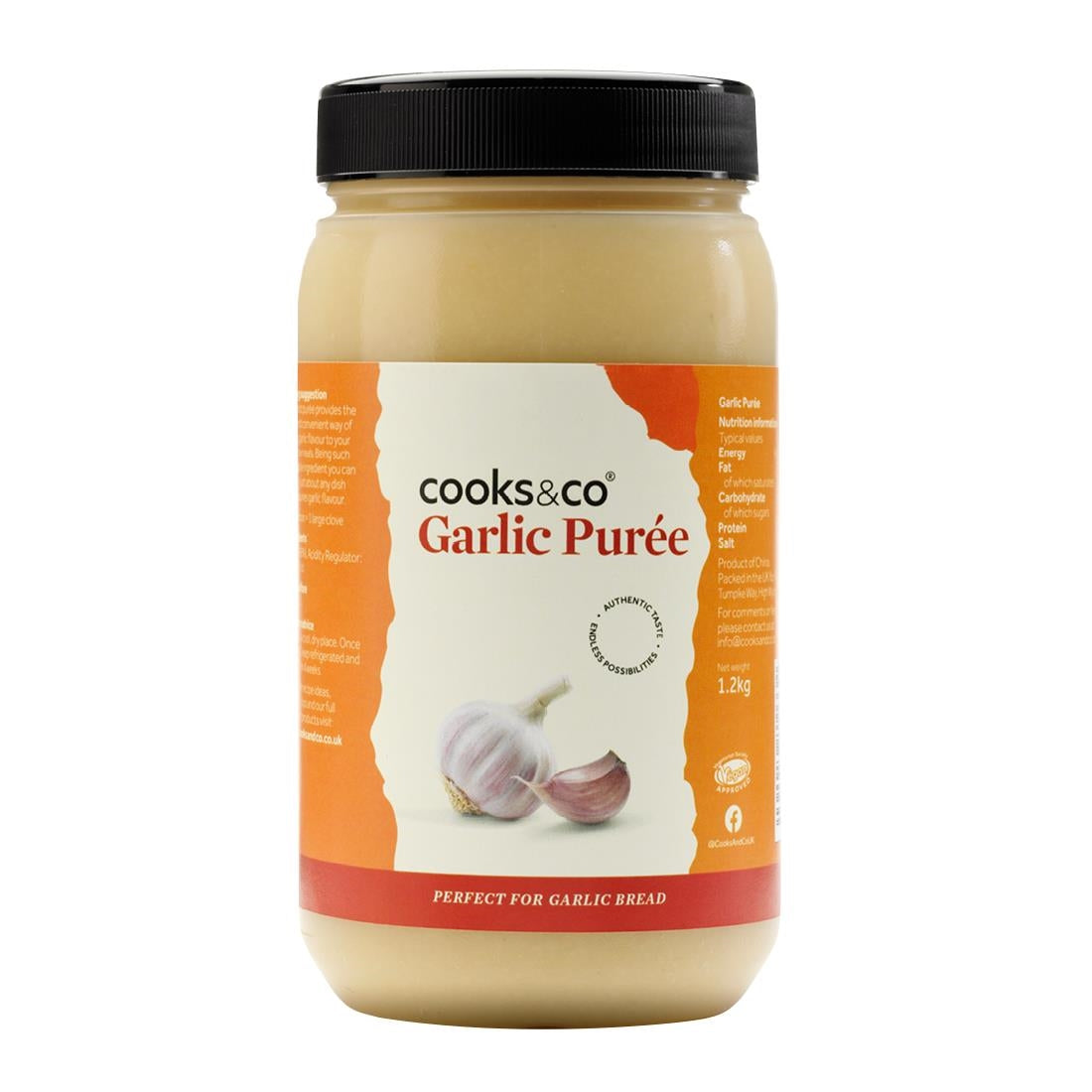 KA065 Cooks & Co Garlic Puree 1.2kg