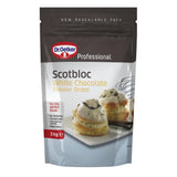 KA082 Dr Oetker Scotbloc White Chocolate Flavoured Drops 3kg - JD Catering Equipments Ltd