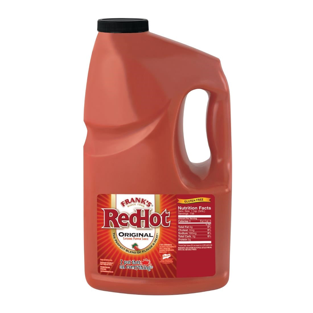 KA087 Frank's Redhot Original Cayenne Pepper Sauce 3.78Ltr