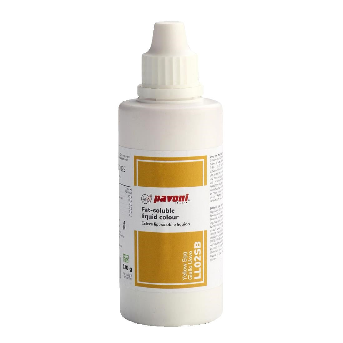 KA360 Pavoni Liposoluble Liquid Colours Egg Yellow 180g