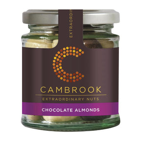 KA487 Cambrook Dark, Milk & White Chocolate Almonds Glass Jar 110g (Pack of 15)