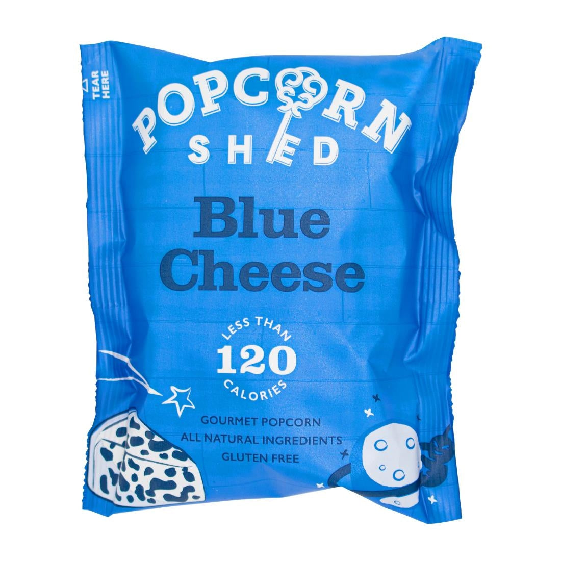 KA531 Popcorn Shed Blue Cheese Popcorn Snack Pack 16g (Pack of 16)