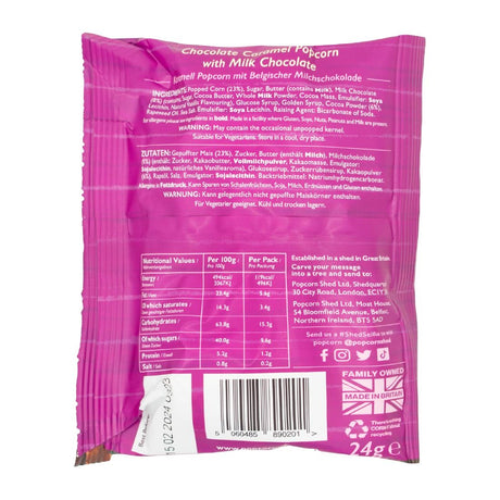 KA533 Popcorn Shed Pop N Choc Popcorn Snack Pack 24g (Pack of 16)