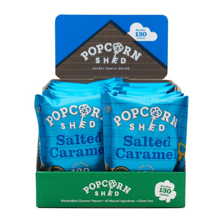 KA535 Popcorn Shed Salted Caramel Popcorn Snack Pack 24g (Pack of 16)