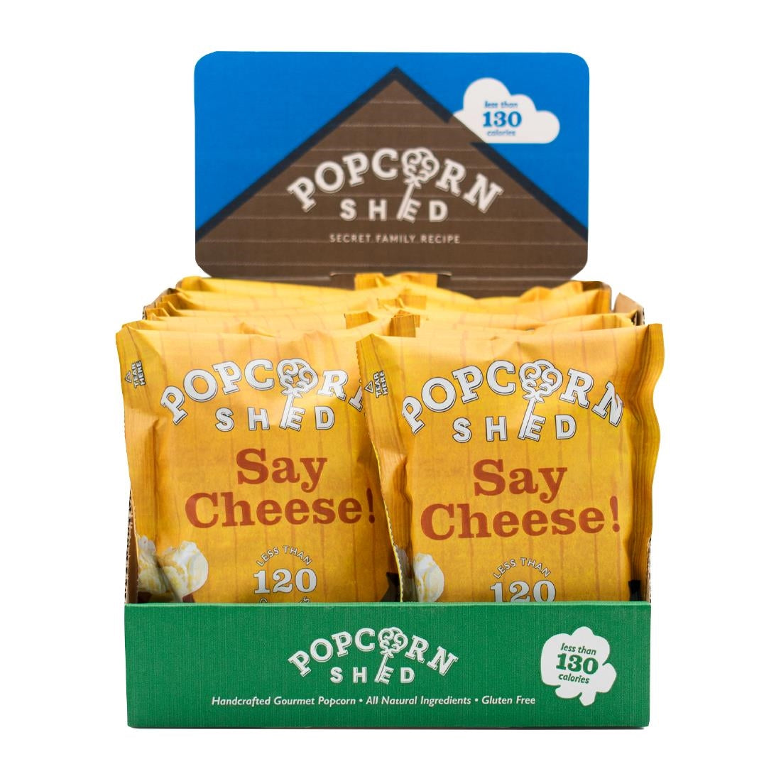 KA536 Popcorn Shed Say Cheese! Popcorn Snack Pack 16g (Pack of 16)