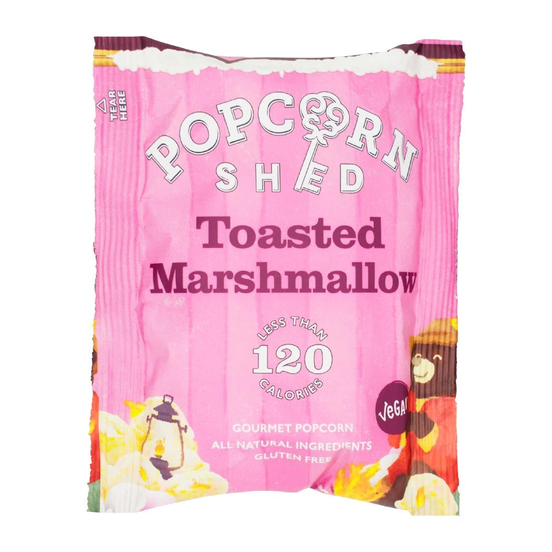 KA537 Popcorn Shed Toasted Marshmallow Popcorn Snack Pack 24g (Pack of 16)