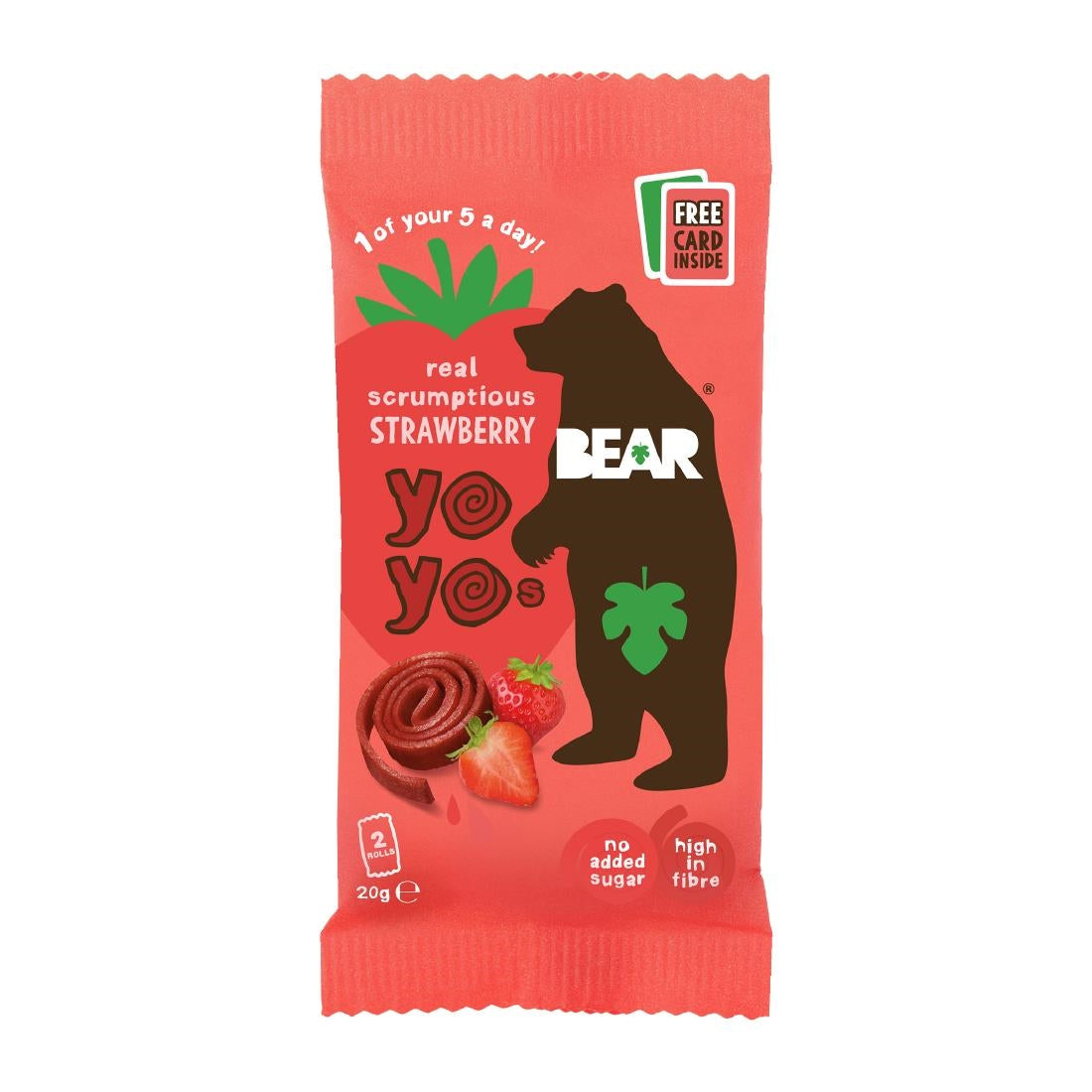 KA625 - BEAR Yoyos - Strawberry 20g (Pack of 18)