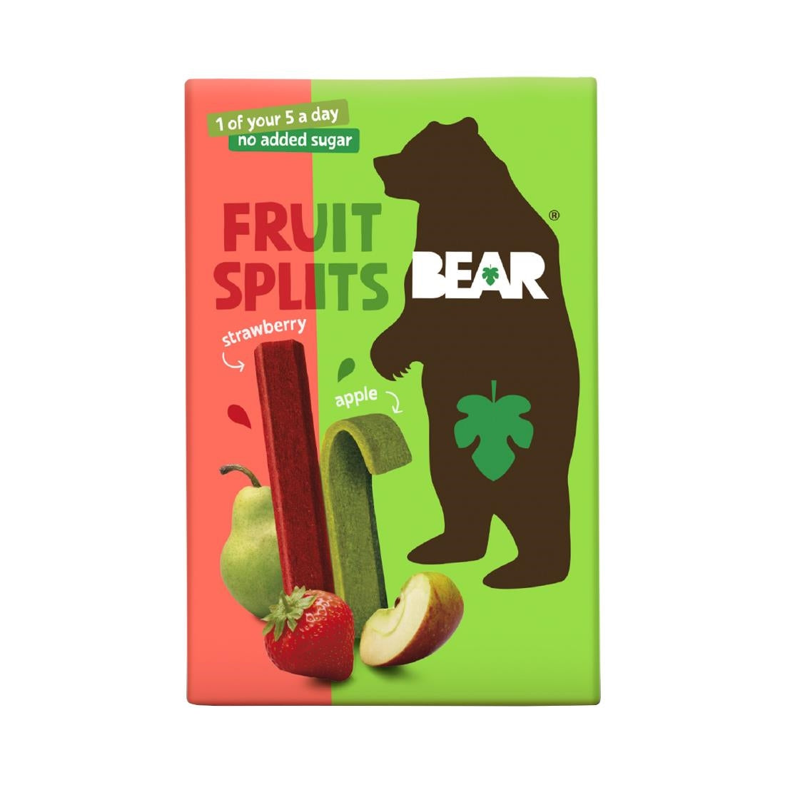 KA631 - BEAR Fruit Splits Strawberry & Apple 20g (8 Pack)