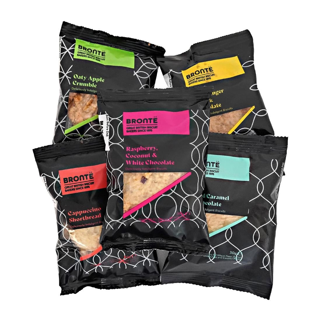 KA641 - Bronte Luxury Mini Packs Assorted Biscuits 5 Varieties 30g (100 Pack)