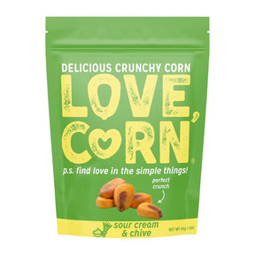 LOVE CORN Sour Cream & Chive 45g (10 Pack)