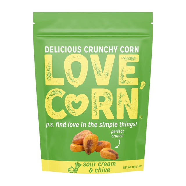 LOVE CORN Sour Cream & Chive 45g (10 Pack)