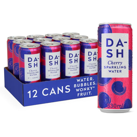 DASH Cherry Sparkling Water 330ml (12 Pack)