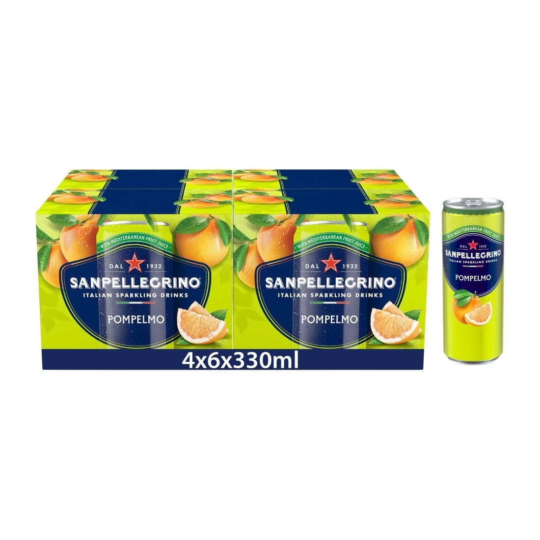 San Pelligrino Grapefruit Cans 330ml (24 Pack)
