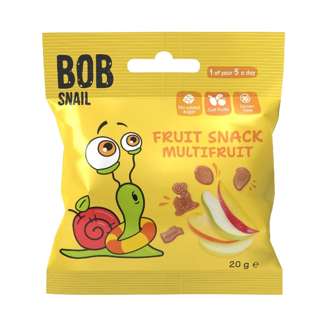 Bob Snail Fruit Bites Multifruit 20g (20 Pack)