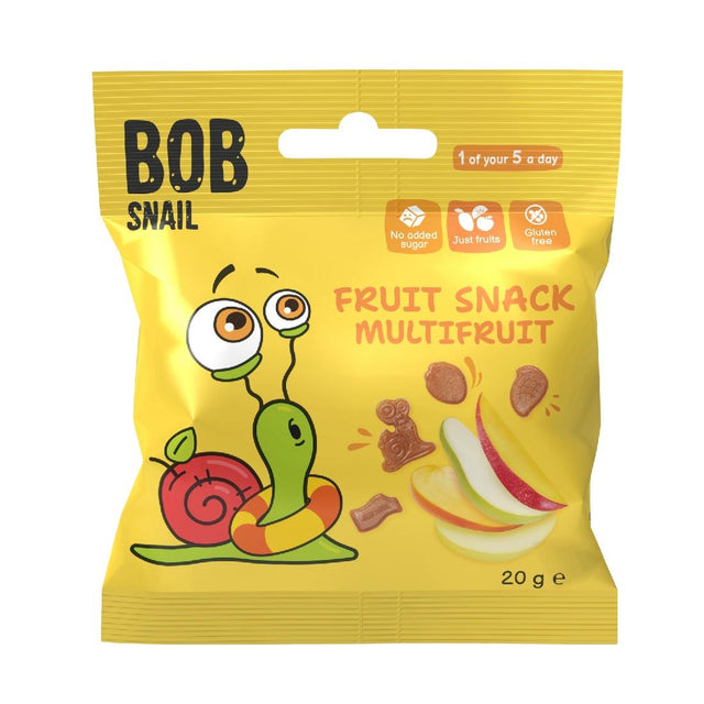 Bob Snail Fruit Bites Multifruit 20g (20 Pack)