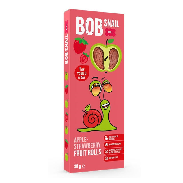 Bob Snail Fruit Roll Apple & Strawberry 30g (24 Pack)