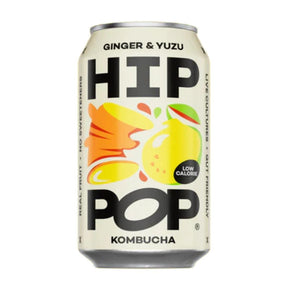 Hip Pop Kombucha Ginger & Yuzu 330ml (12 Pack)