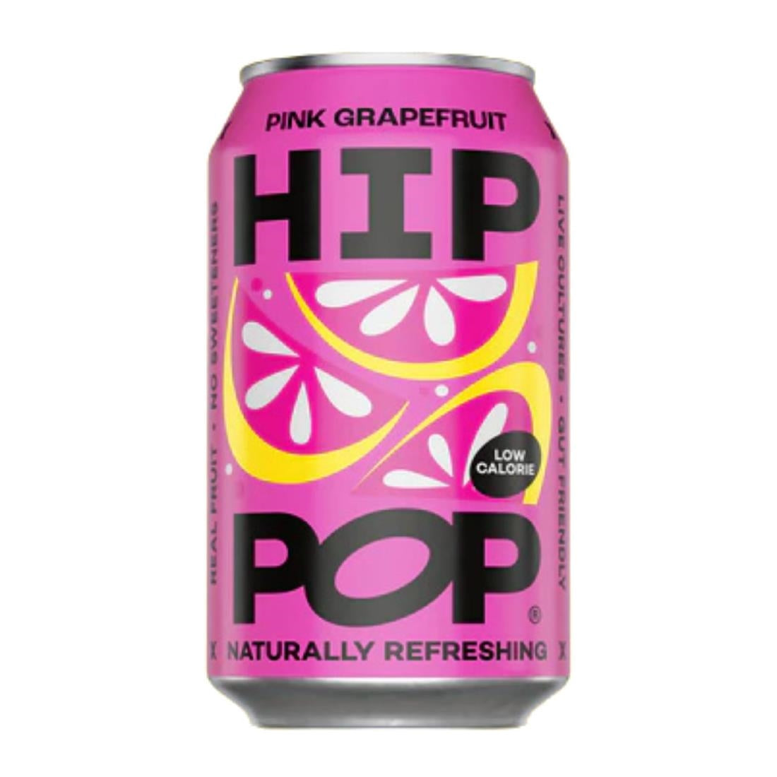 Hip Pop Living Soda Pink Grapefruit 330ml (12 Pack)