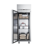 KORE KU1L 600 Litre Freezer – Left-Hand Hinge (50-106) — loaded interior illustration; contents not included