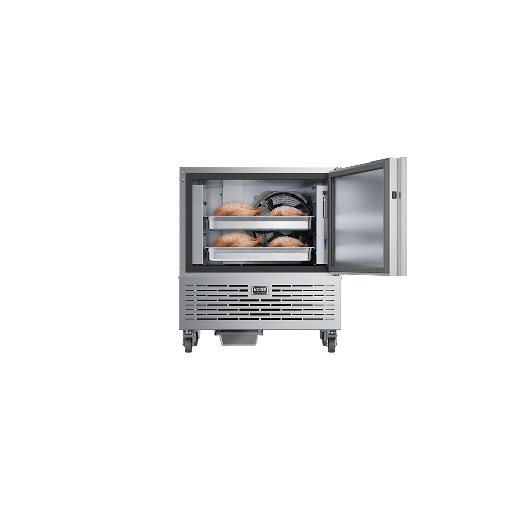 KORE KB6 Blast Chiller 20kg (52-102) — loaded interior illustration; contents not included