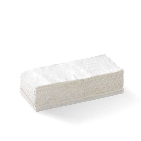 2-ply dispenser napkin - white - BioPak commercial catering consumable