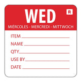 L068 Hygiplas Removable Day of the Week Label Wednesday (Pack of 500) - JD Catering Equipment Solutions Ltd
