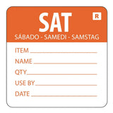 L071 Hygiplas Removable Day of the Week Label Saturday (Pack of 500) - JD Catering Equipment Solutions Ltd