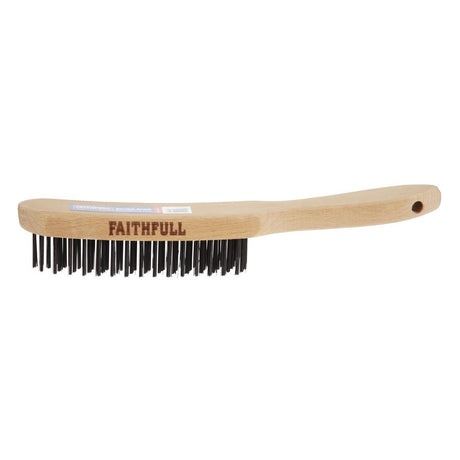 JF947 Faithfull Heavy Duty Wire Grill Brush 4 Row