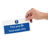 L961 Vogue Food Wash Only Sign