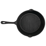 M652 Vogue Round Cast Iron Ribbed Skillet Pan