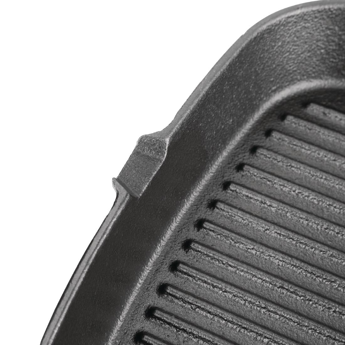 M653 Vogue Square Cast Iron Ribbed Skillet Pan