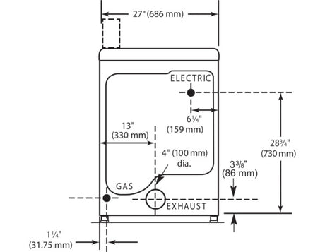 Maytag MDG28PRTGW 10.5kg Front Loader Gas Vented Dryer
