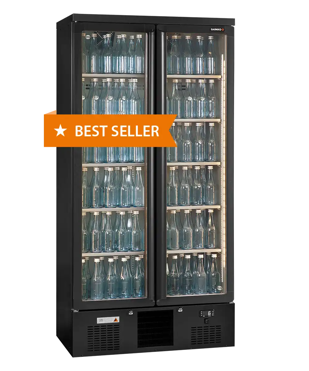 CE563 Gamko Maxiglass 2 Glass Door 500Ltr Bottle Cooler Cabinet - MG3/500G