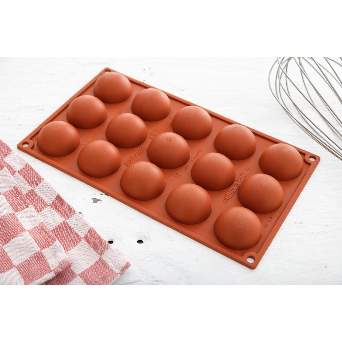 N936 Pavoni Formaflex Silicone Half Sphere Mould 15 Cup
